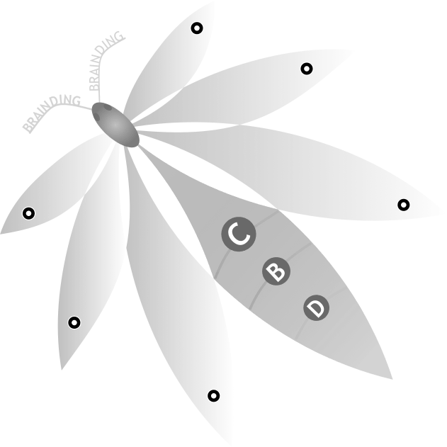 A cannabis leaf which is a butterfly-alike insect. There are distinctive markings on the wings. On the body too. There are three marking with the letters C, B and D.